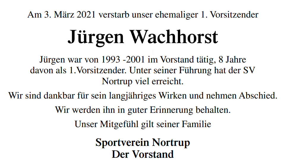 Wir trauern…