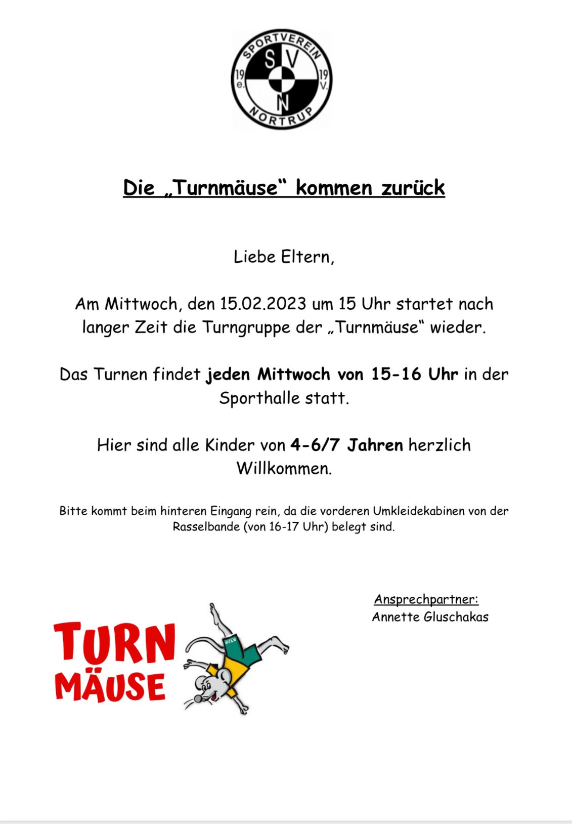 Die Turnmäuse kommen zurück!